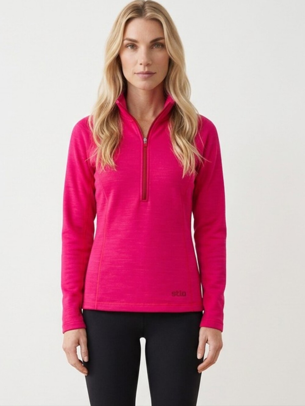 Stio Fremont Half Zip Stretch Fleece Women’s Hot Pink Pullover Top Size XS